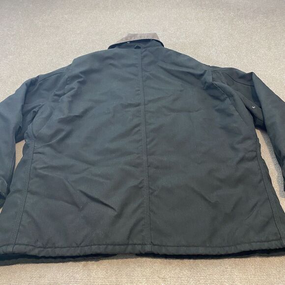 vtg Carhartt Traditional Jacket Chore Coat Mens 2XL Black Quilted USA Distressed - Picture 9 of 16